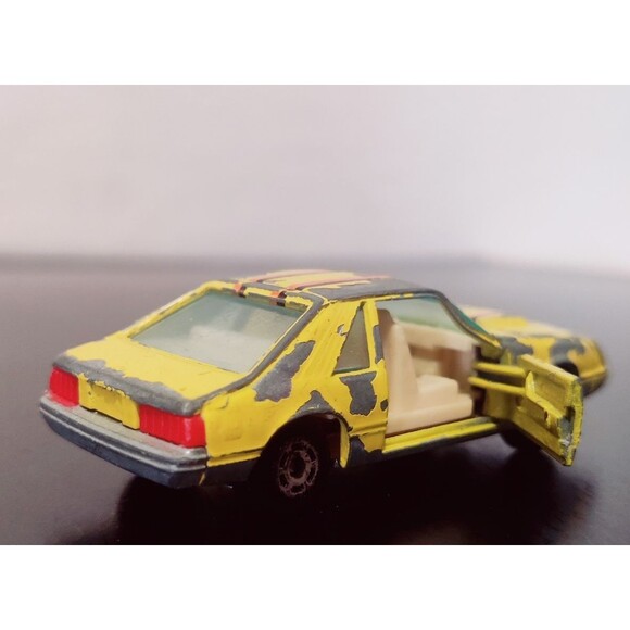 Yatming Ford Mustang Turbo Cobra Yellow No. 1067 Hong Kong Vintage Diecast Toy - Picture 9 of 16